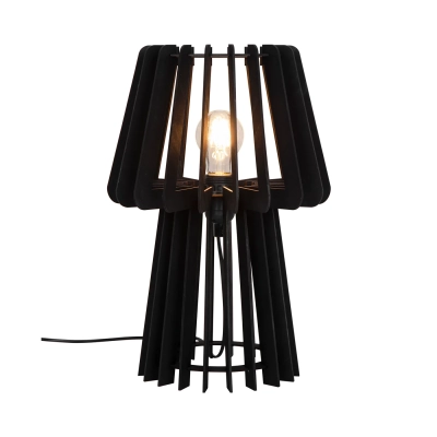 lafabryka.pl Drewniana lampa stołowa Groa - Nordlux, czarna 2213155003